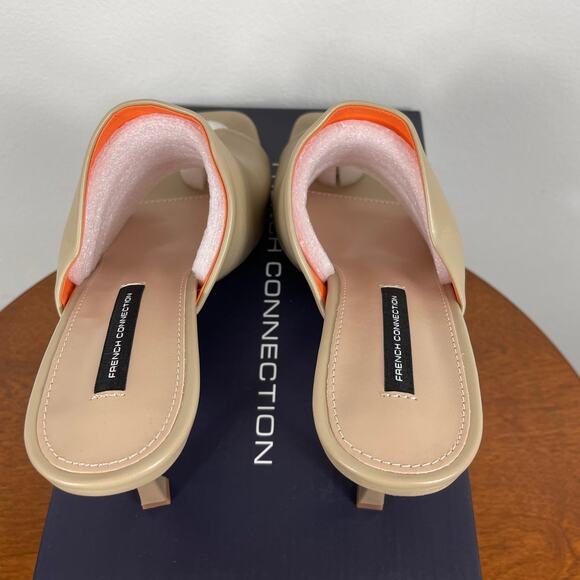 New French Connection Kelly Toe Loop High Heel Sandals in Nude Women's Size 9.5 - Picture 7 of 8